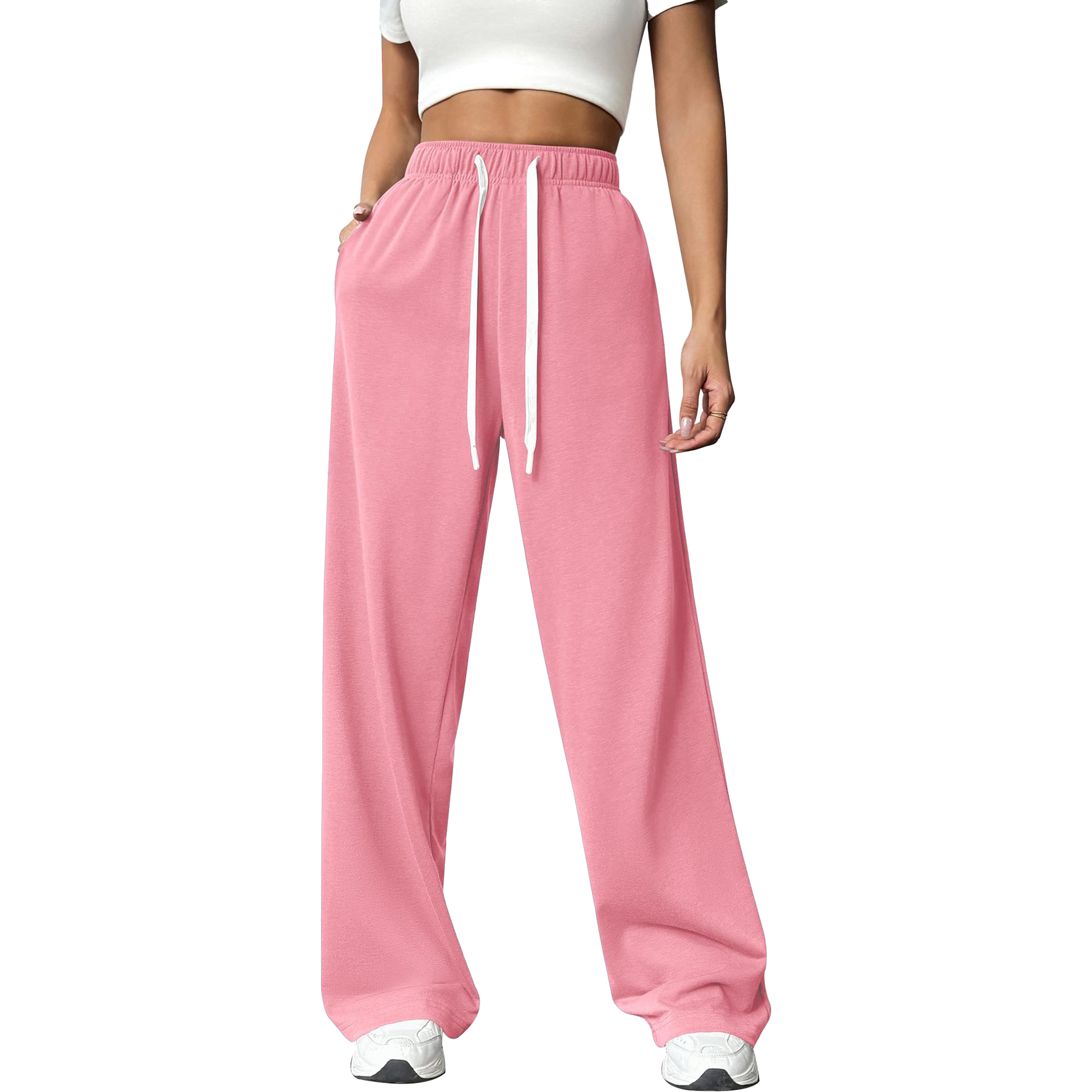 Cotton Loose Straight Sports Pants 2