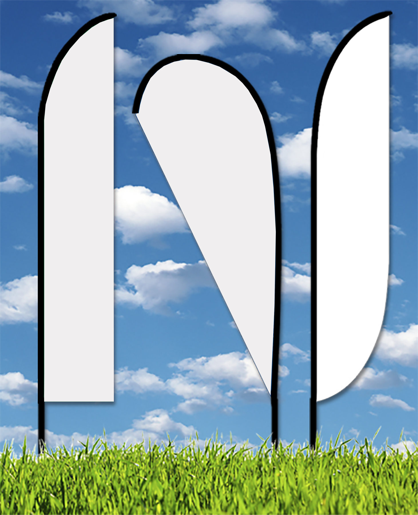 Zoom 5 Flag w/ Stand - 15.7ft Single Sided Graphic 2