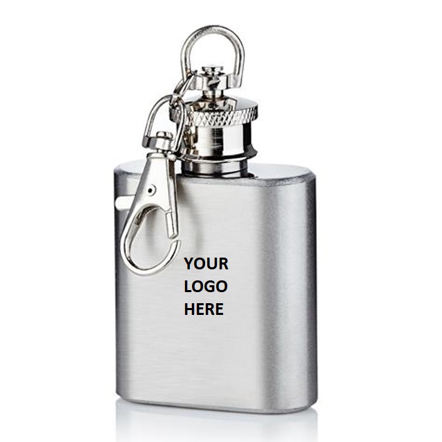 Mini SS Key Chain Hip Flask 1oz 4