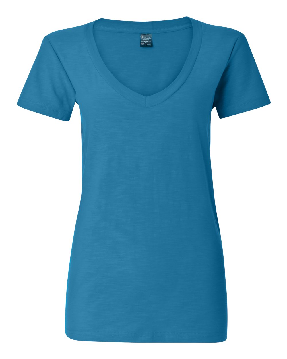 Women's V-Neck Slub T-Shirt - 8169 15