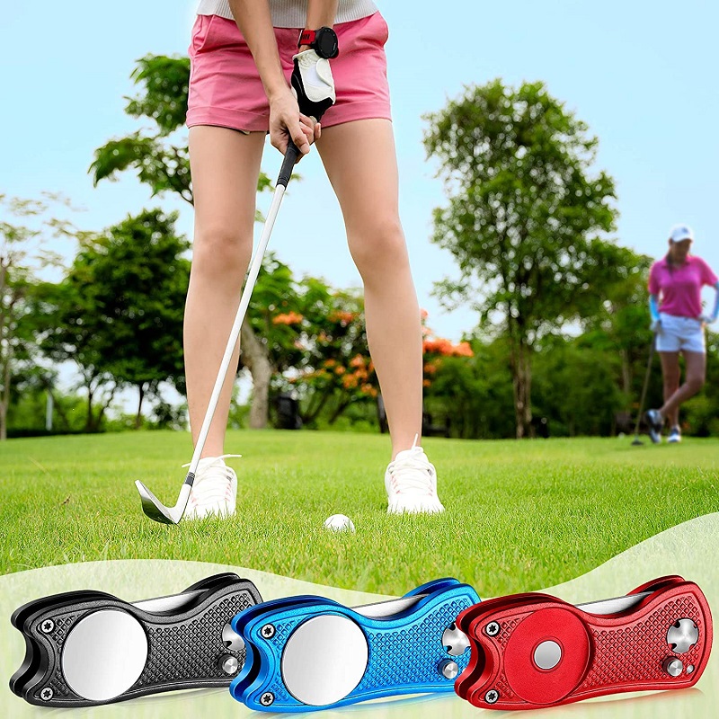 Foldable Golf Ball Marker Tool Portable Golf Pitchfork 3