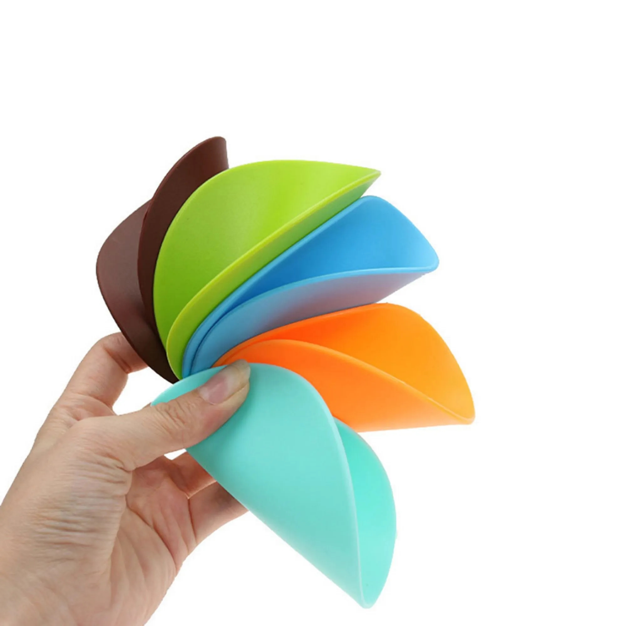 MOQ50 Soft PVC Round Silicone Coasters Non-Slip Cup 6