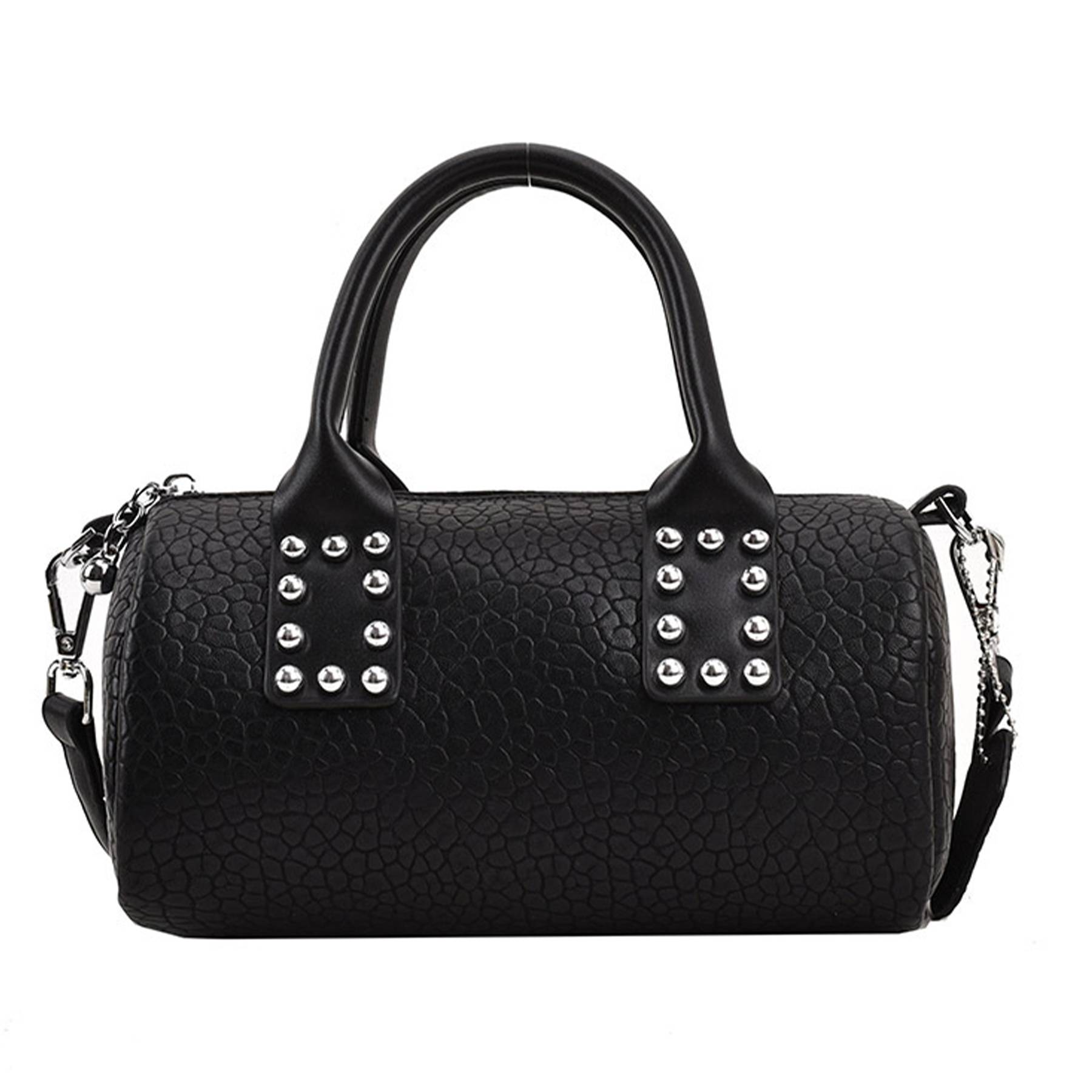 PU Leather Stylish Cylindrical Handbag Crossbody Bag 4