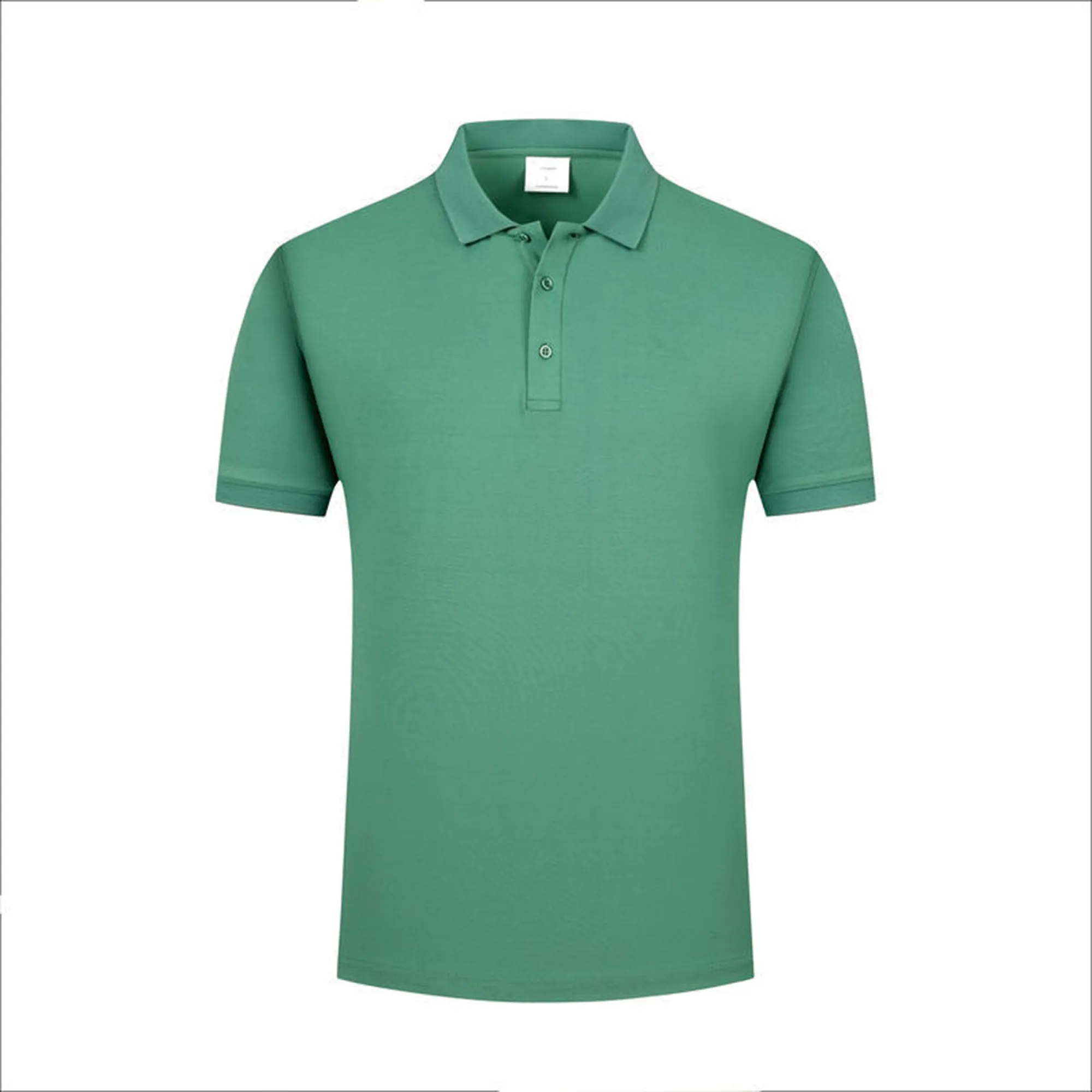 Mercerized Cotton Polo Lapel Short Sleeve Shirt 9
