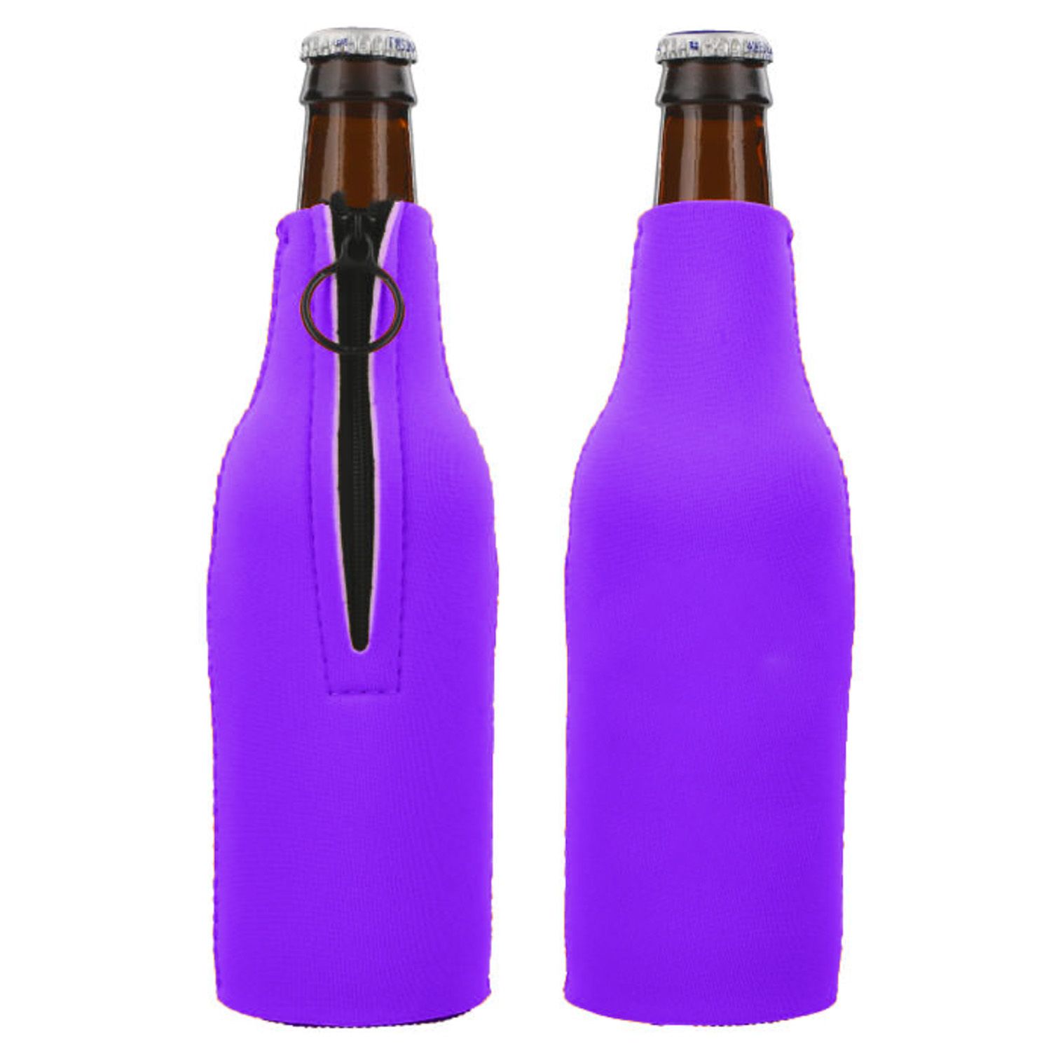 Neoprene 12 OZ. Bottle Cooler w/Zipper, custom koozie with logo imprint 11