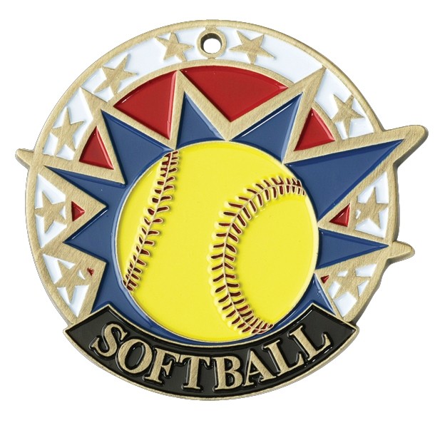 Softball USA Sport Medal, 2" 2