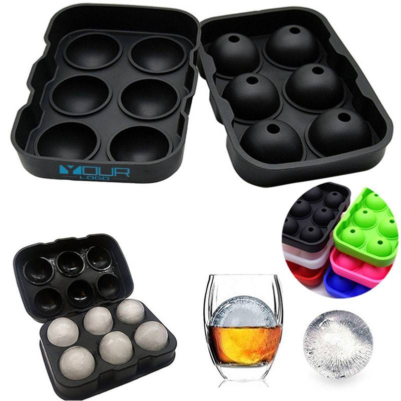Silicone Ice Cube Trays Whiskey Ice Ball Maker with Lid