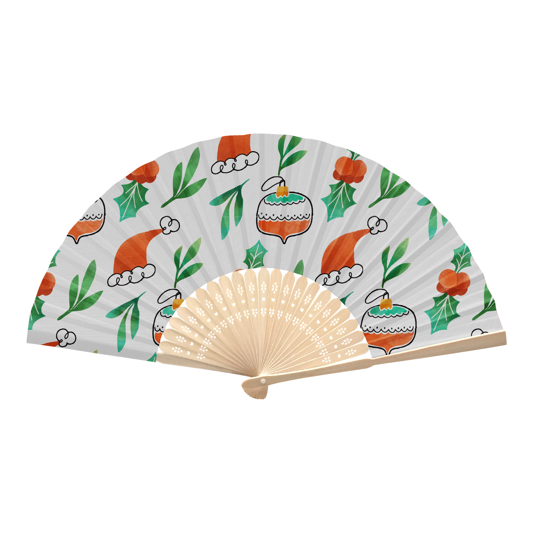 Bamboo Handle Folding Fans 28