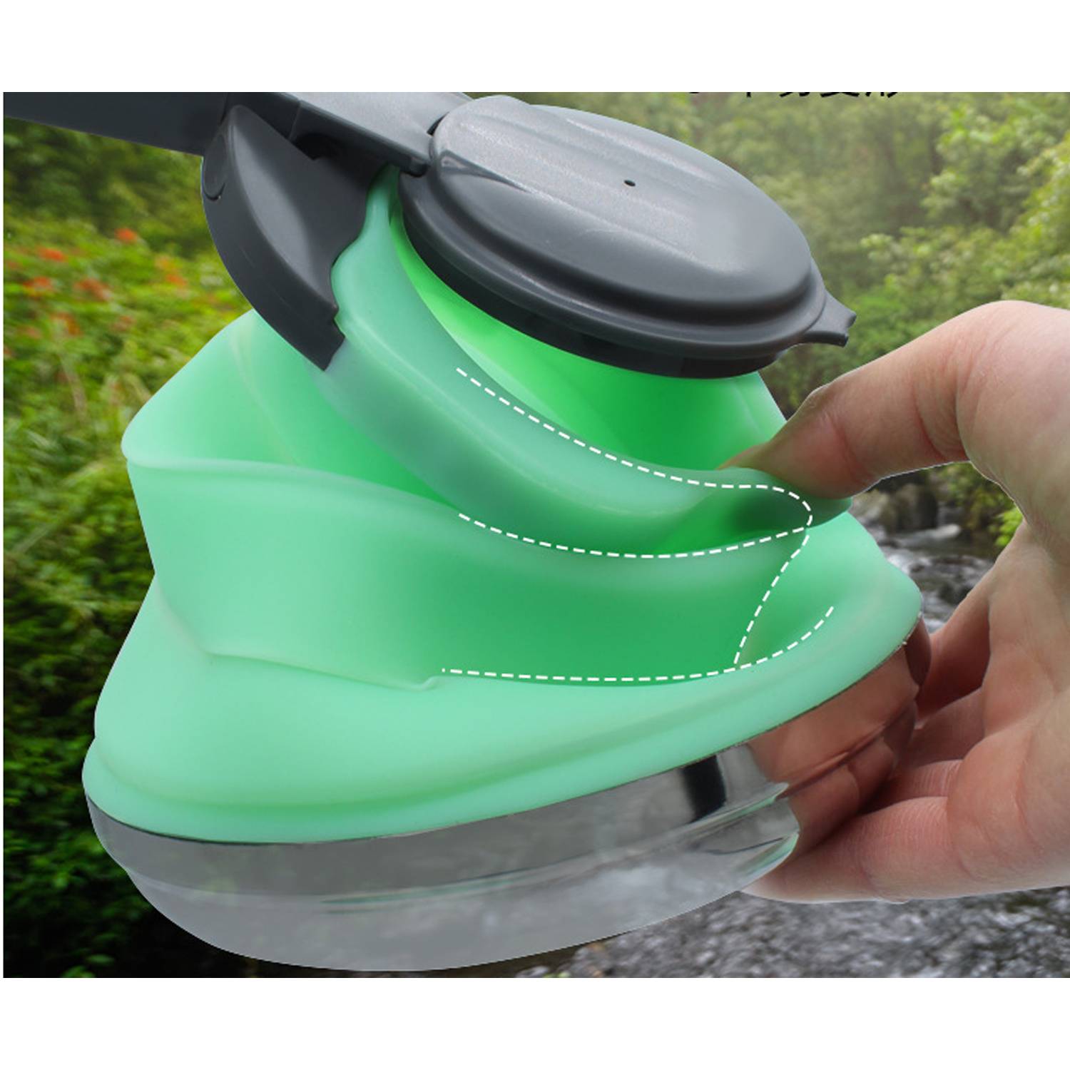 50Oz Portable Collapsible Camping Kettle Set 6