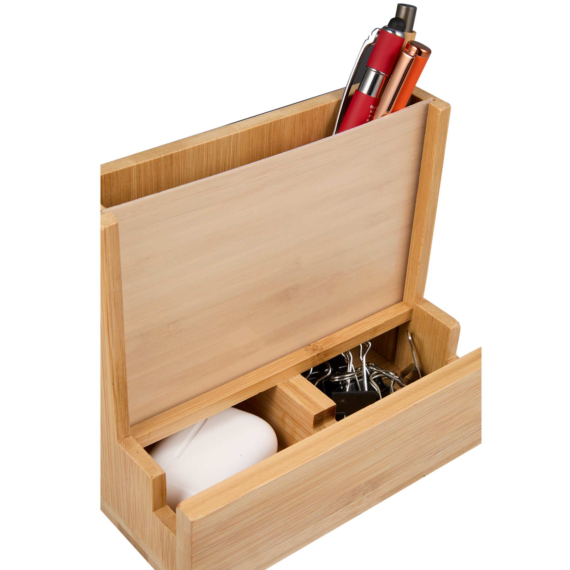 FSC® 100% Bamboo Photo Frame Desktop Organizer 22