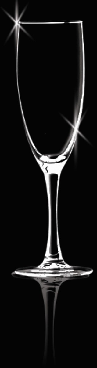 5.75 Oz. Champagne Flute Glass w/Tapered Stem 1