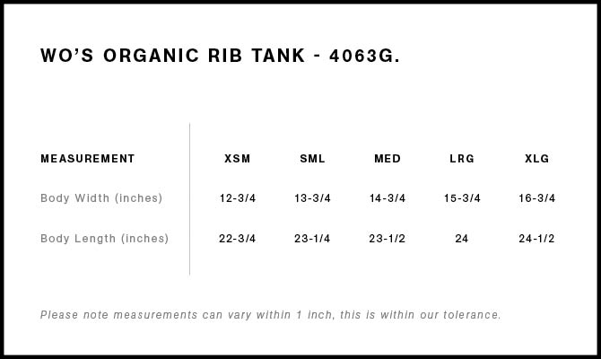 Wo's Organic Rib Tank | 4063G 42