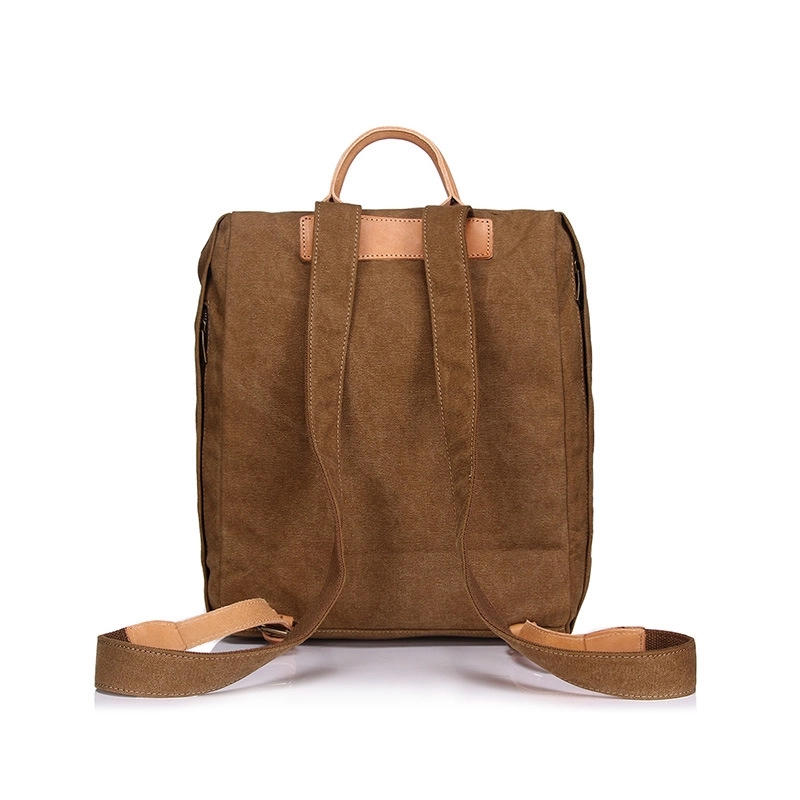 Vintage Waxed Canvas Leather Backpack 5
