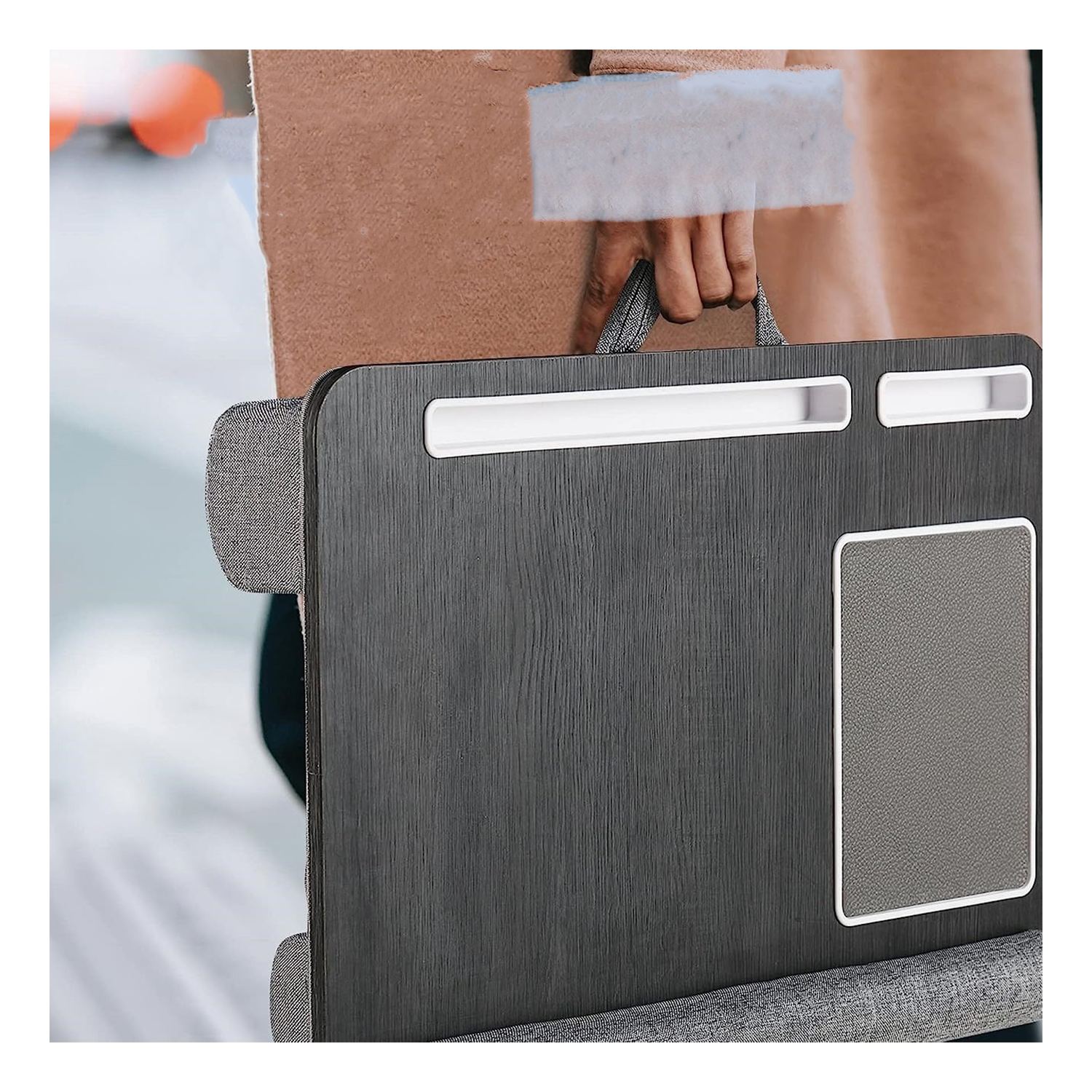 Wooden Laptop Lap Desk w/ Handle 6
