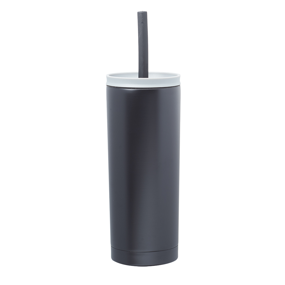 19 oz. Stainless Steel Mug with Straw 1