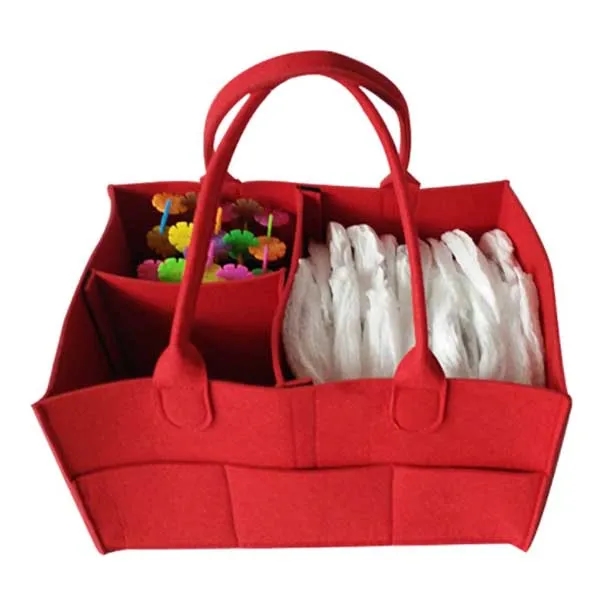 Felt Bag Baby Diaper Caddy Storage Organizer Tote 5