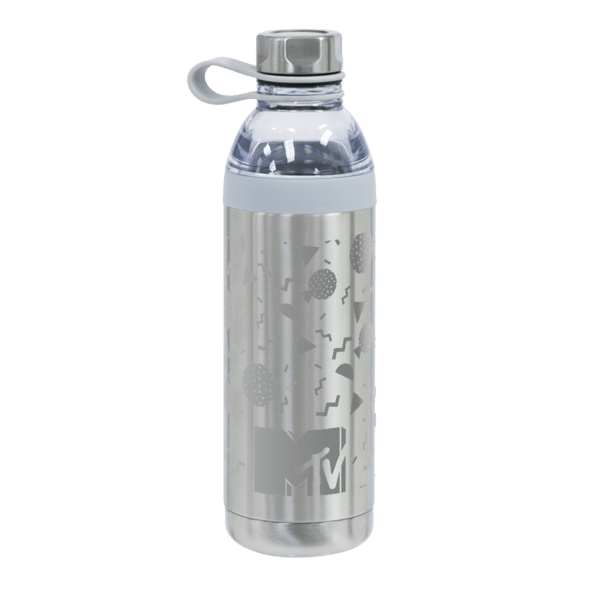 Dual Opening Stainless Steel Water Bottle - 20 Oz., custom water bottle with logo imprint 59