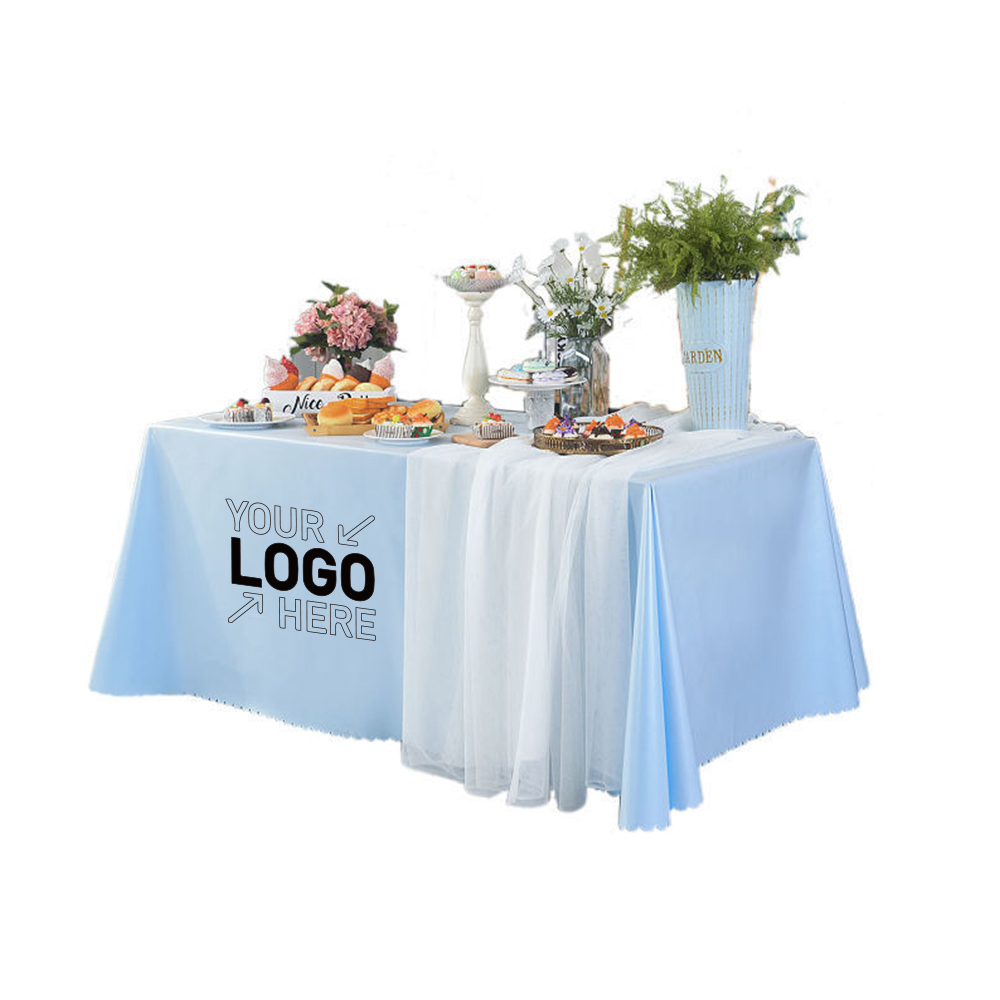 8' Standard Black Tablecloth Table Cover 3