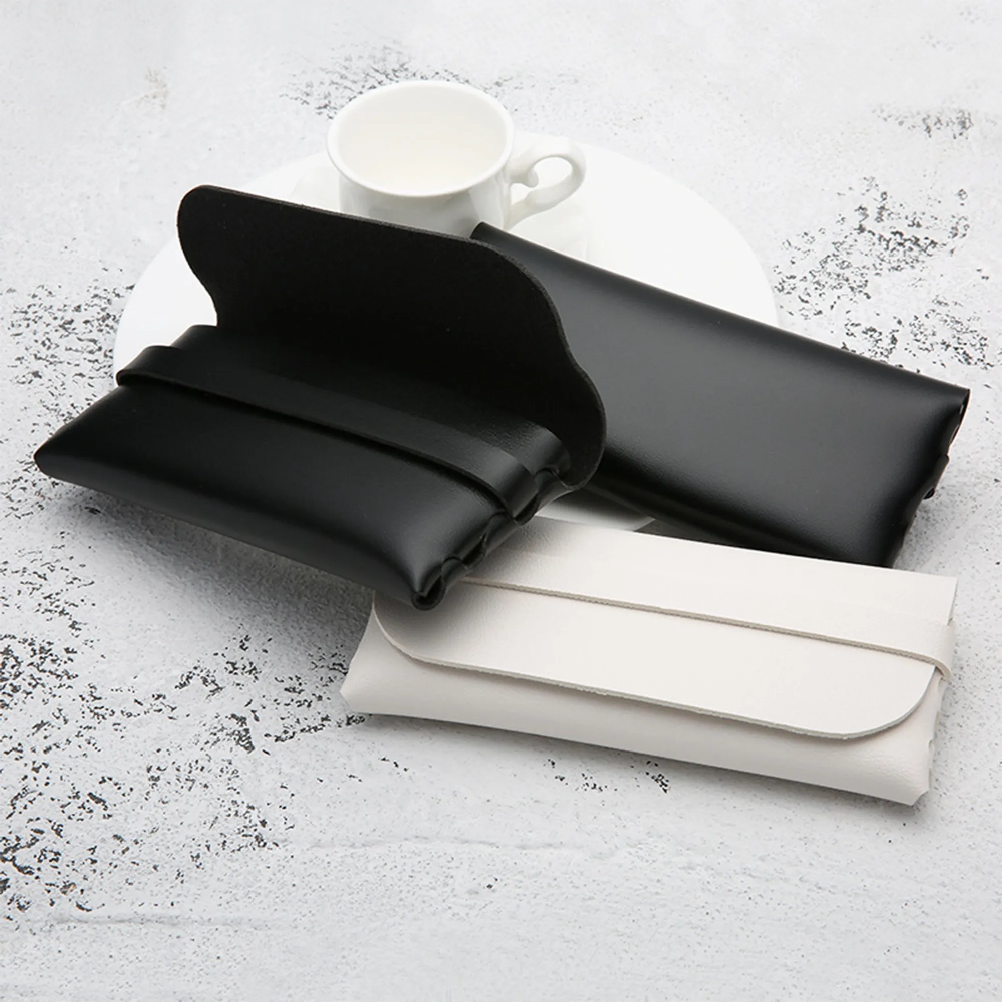 Leather Portable Eyeglass Case Free Shipping 4