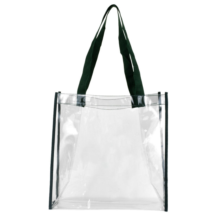 12" W x 12" H x 6" Gusset - "Matterhorn" Clear Vinyl Stadium Compliant Tote Bag 2