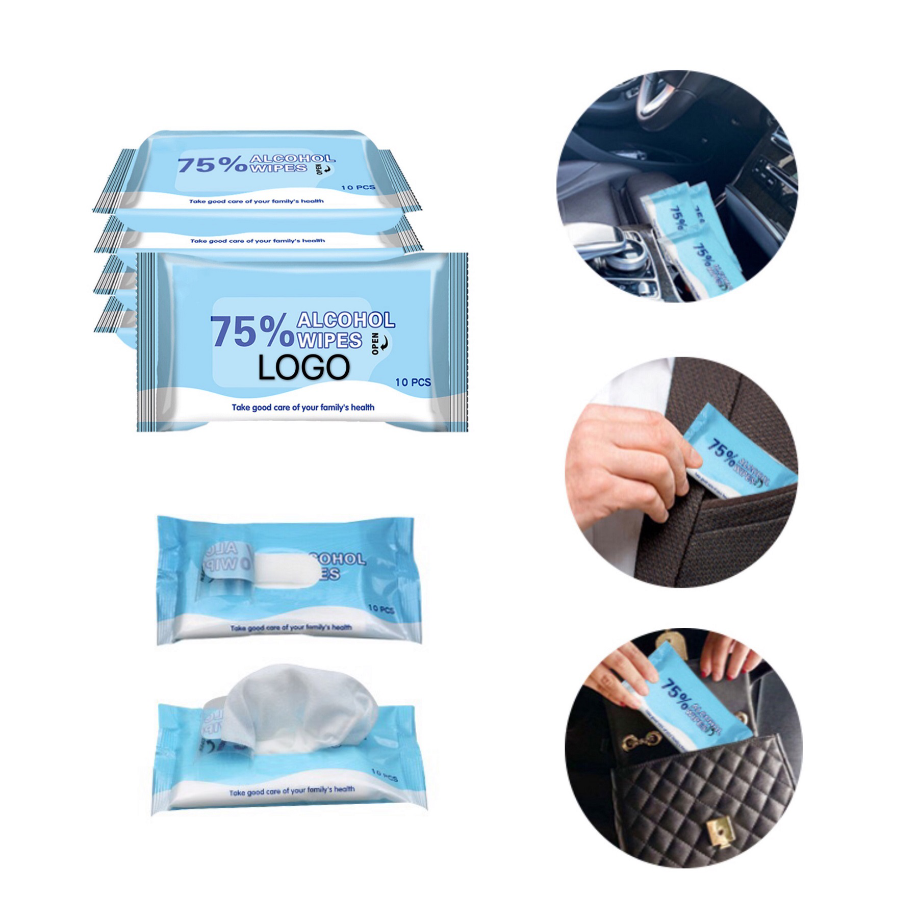 Portable Antiseptic Alcohol Wipes 2