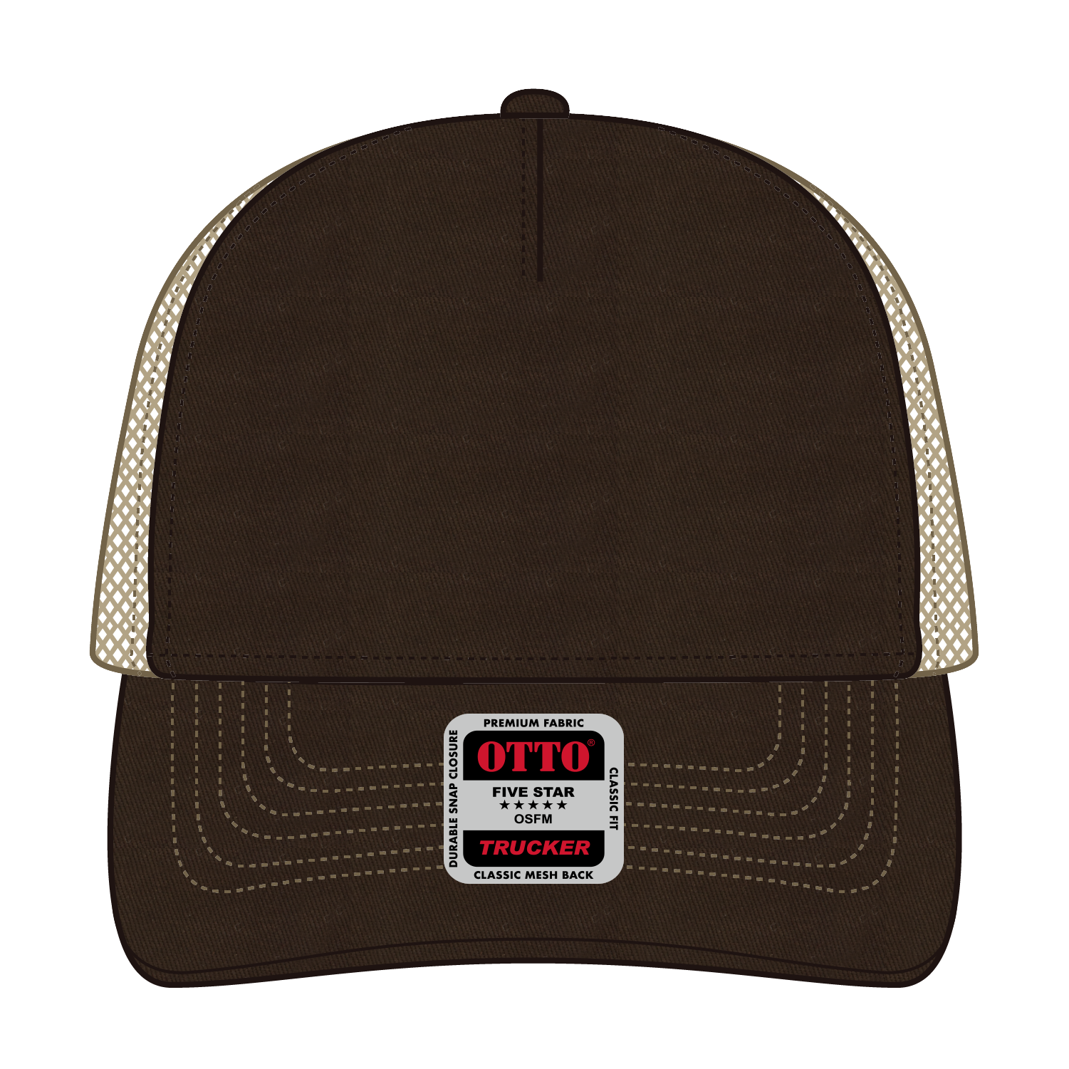 OTTO CAP® 5 Panel Low Profile Mesh Back Trucker Hat 32