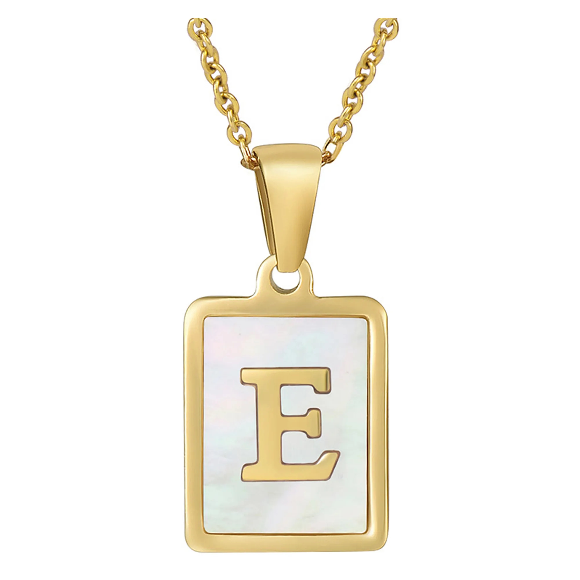 Stainless Steel Alphabet Necklace 14