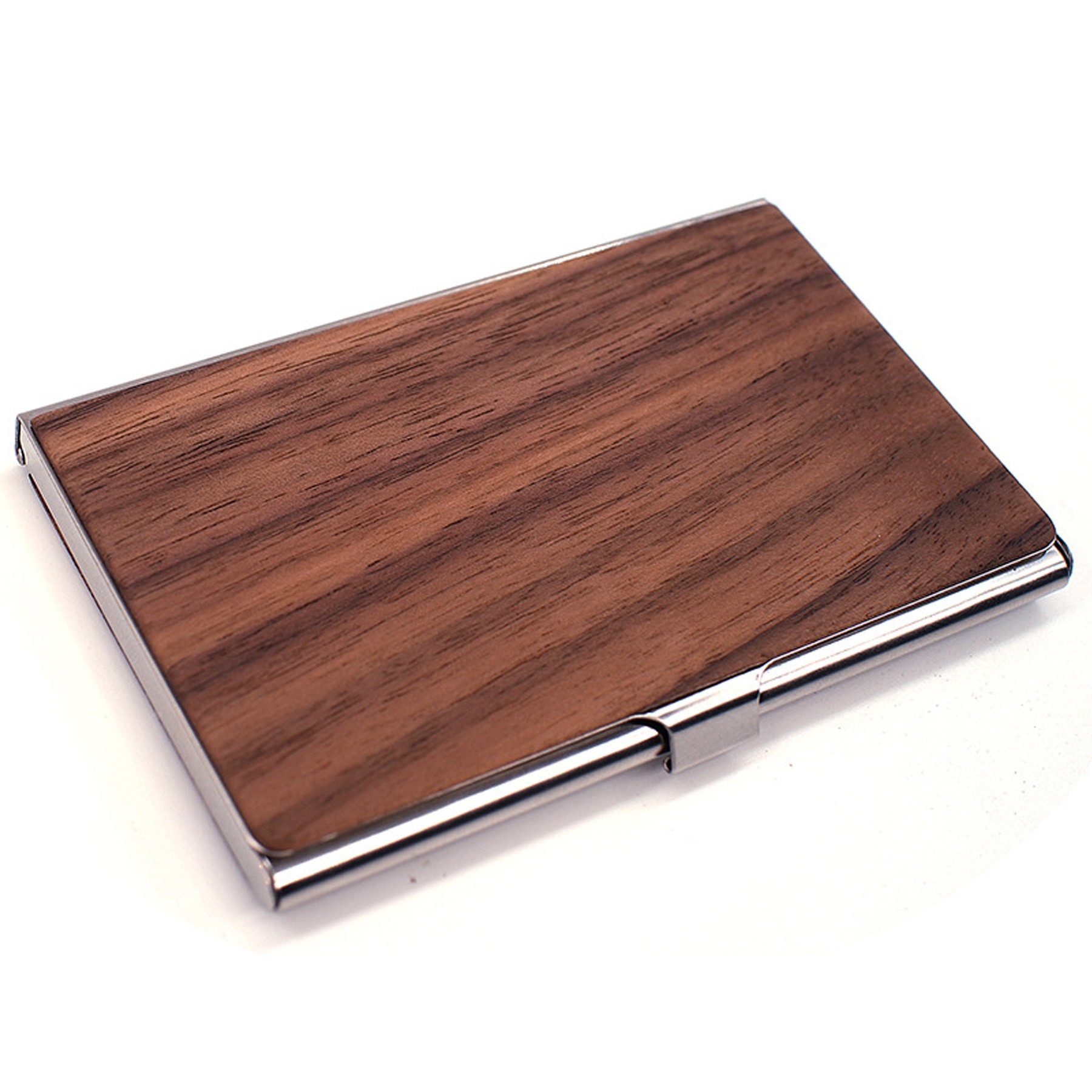 Business Black Walnut Wood Card Holder 5