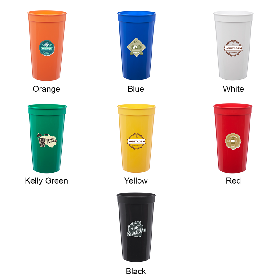 Plastic Stadium Cups 32 oz. 5