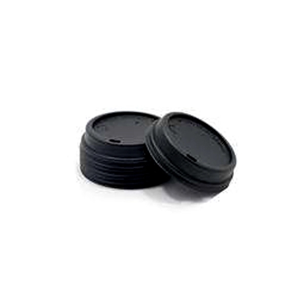 10 Oz. Black Dome Lid for Paper Hot Cup 1