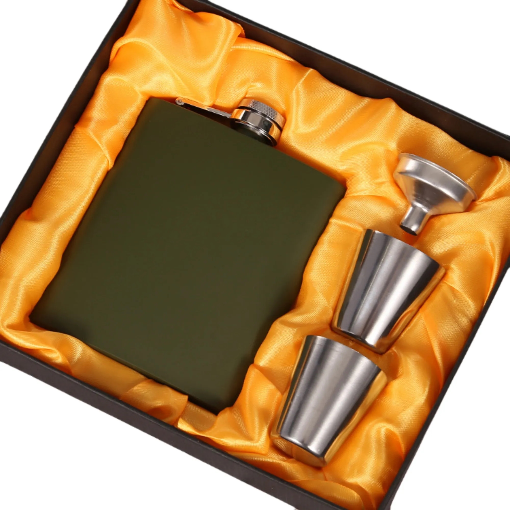 7oz Portable Stainless Steel Drinkware Set Gift Box, custom water bottle with logo imprint 6