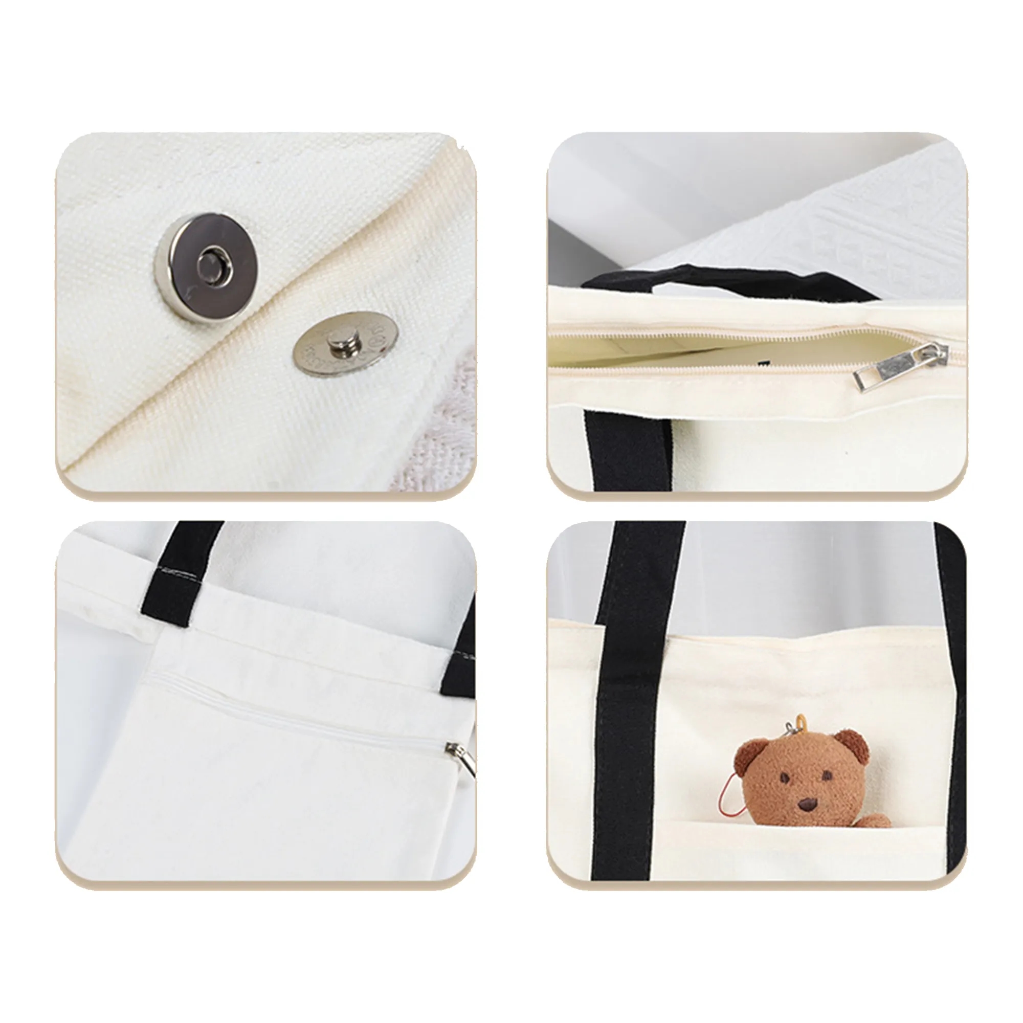 Zipper Tote Bag 3