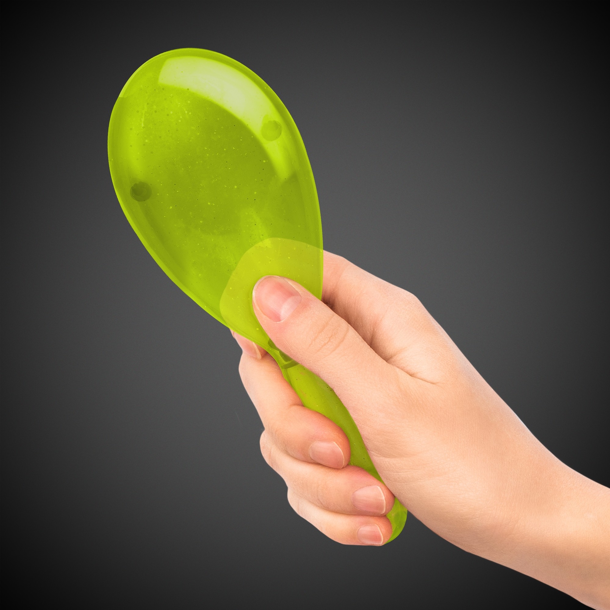 Yellow 7" Plastic Glitter Maraca 3
