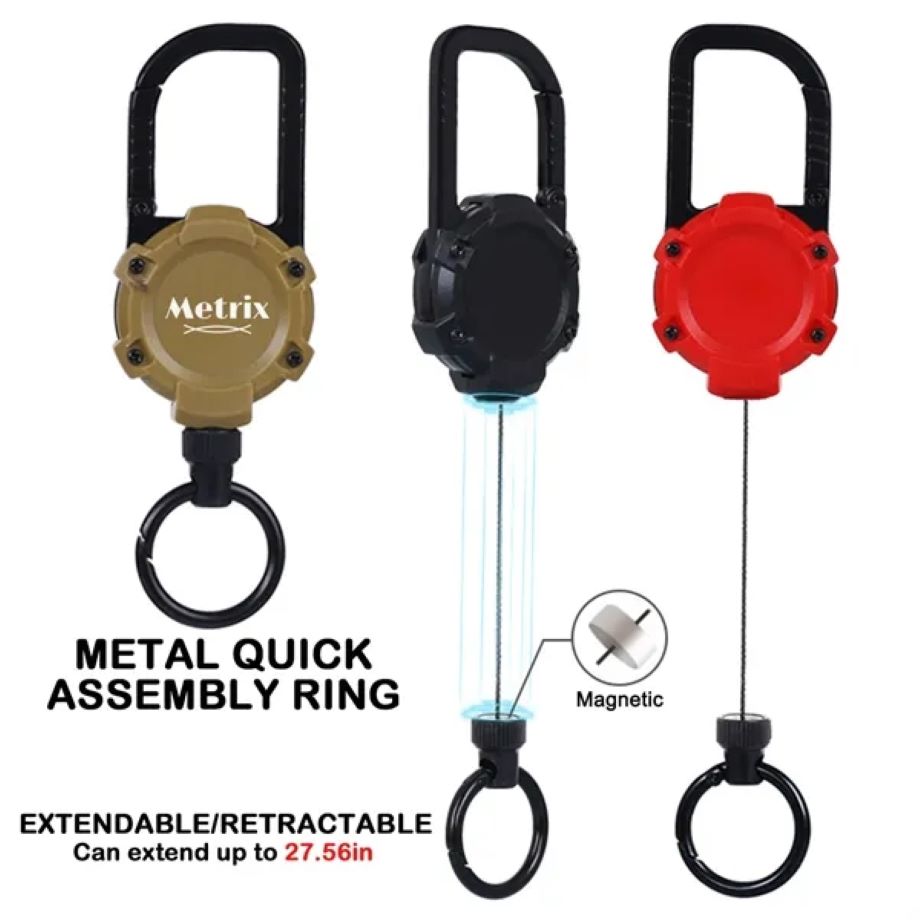 Retractable Magnetic Carabiner Keychain Clip 1