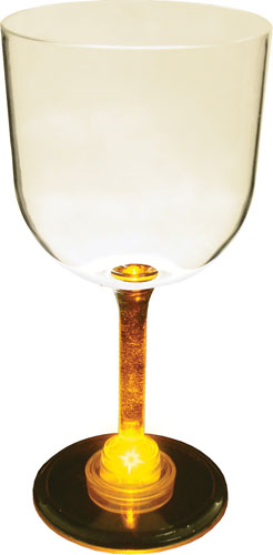 14oz Light Up Standard Stem Plastic Wine Goblet 23