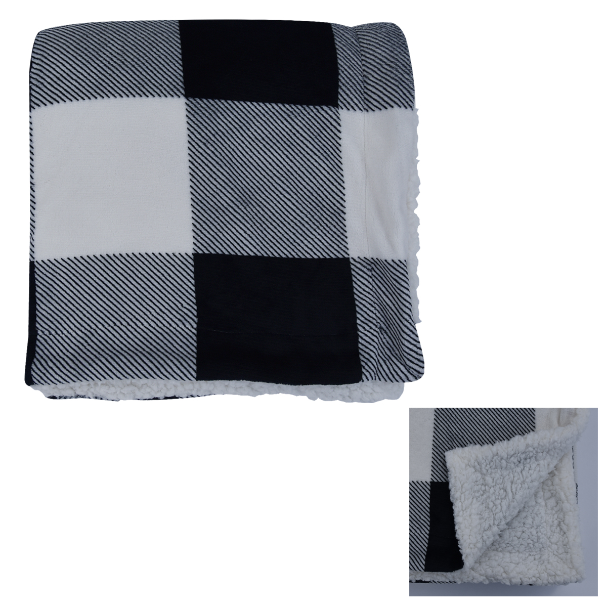 Buffalo Plaid Sherpa Blanket 3