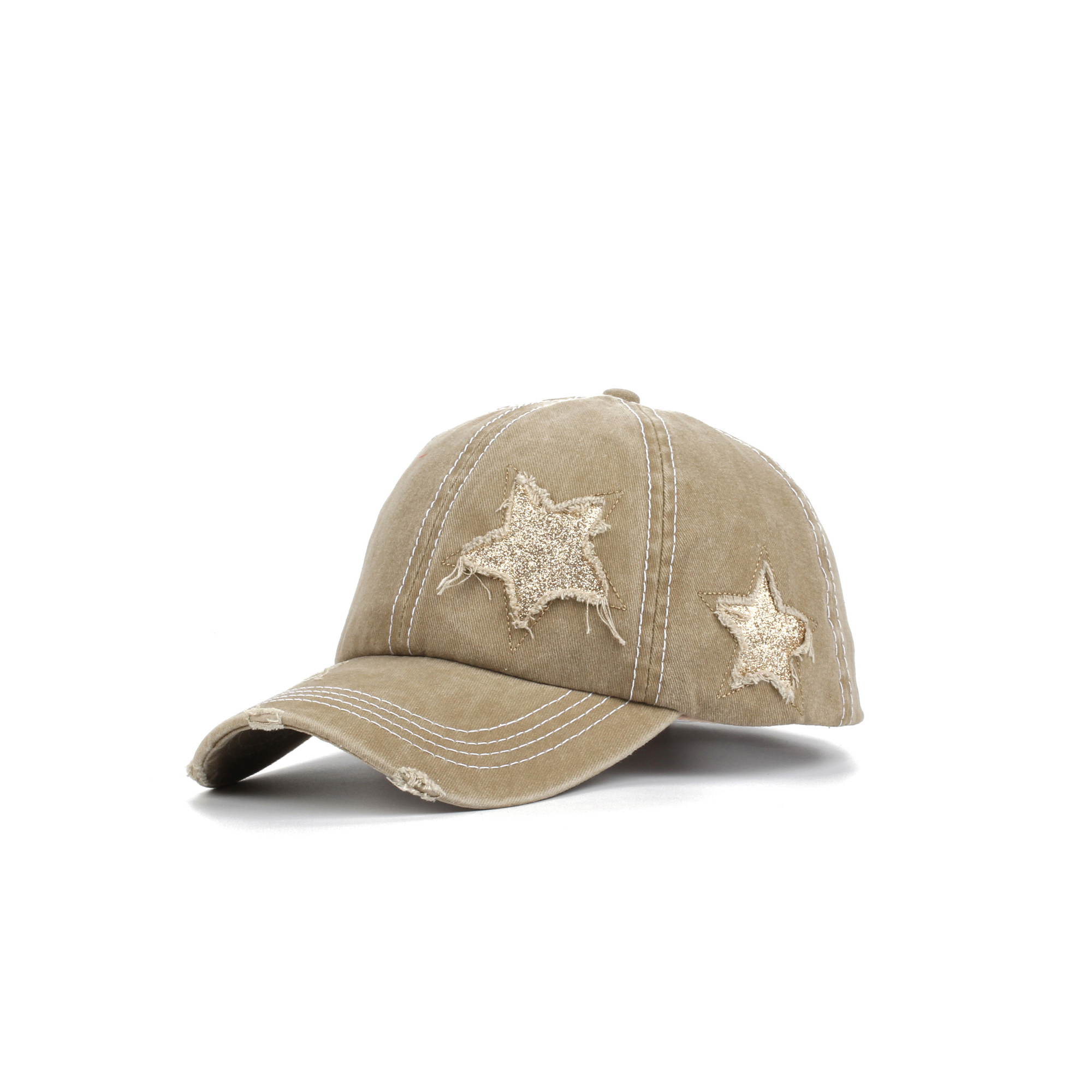 Washed Cotton Distressed Baseball Cap With Adjustable Closure 8