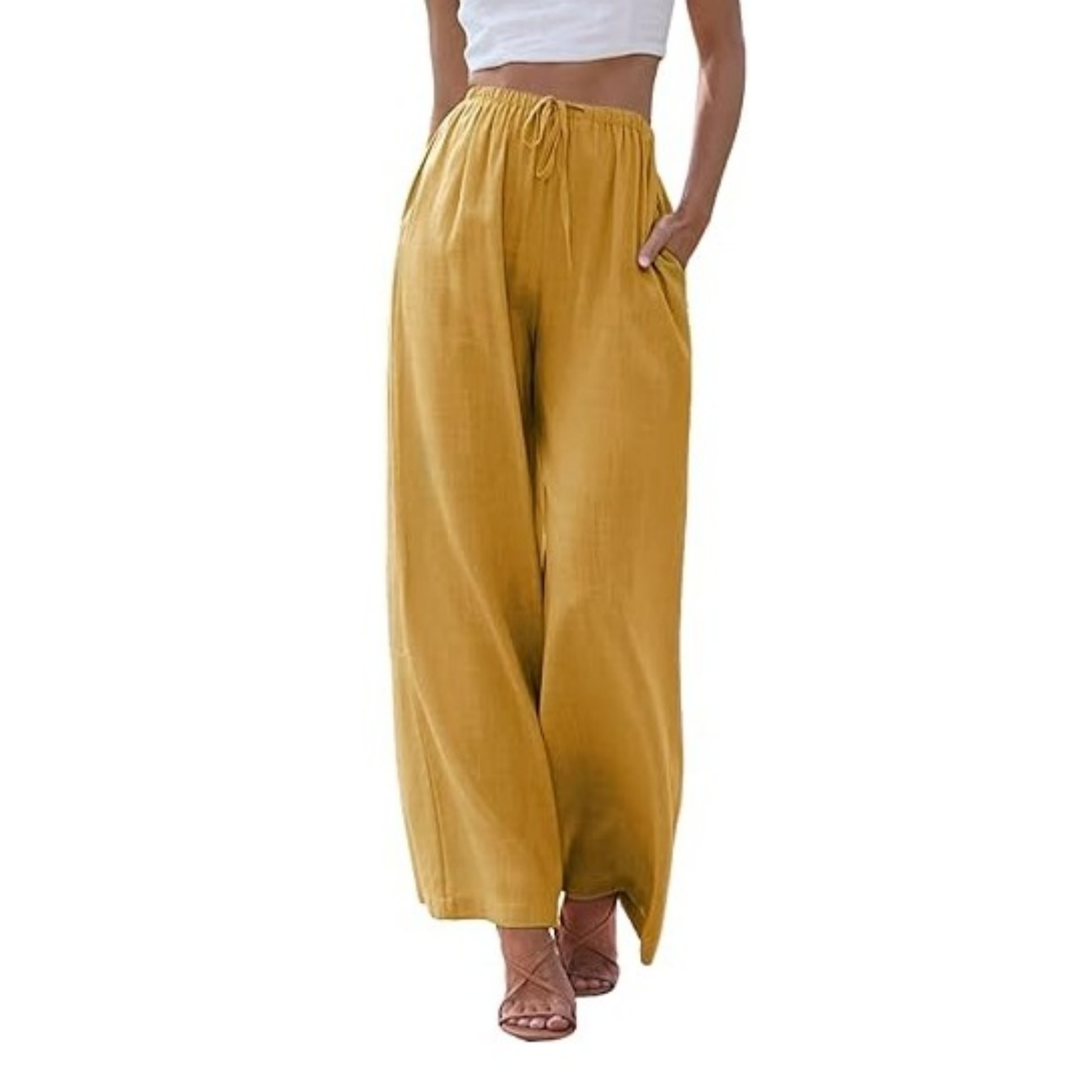 Women's Linen Summer Palazzo Pants 20