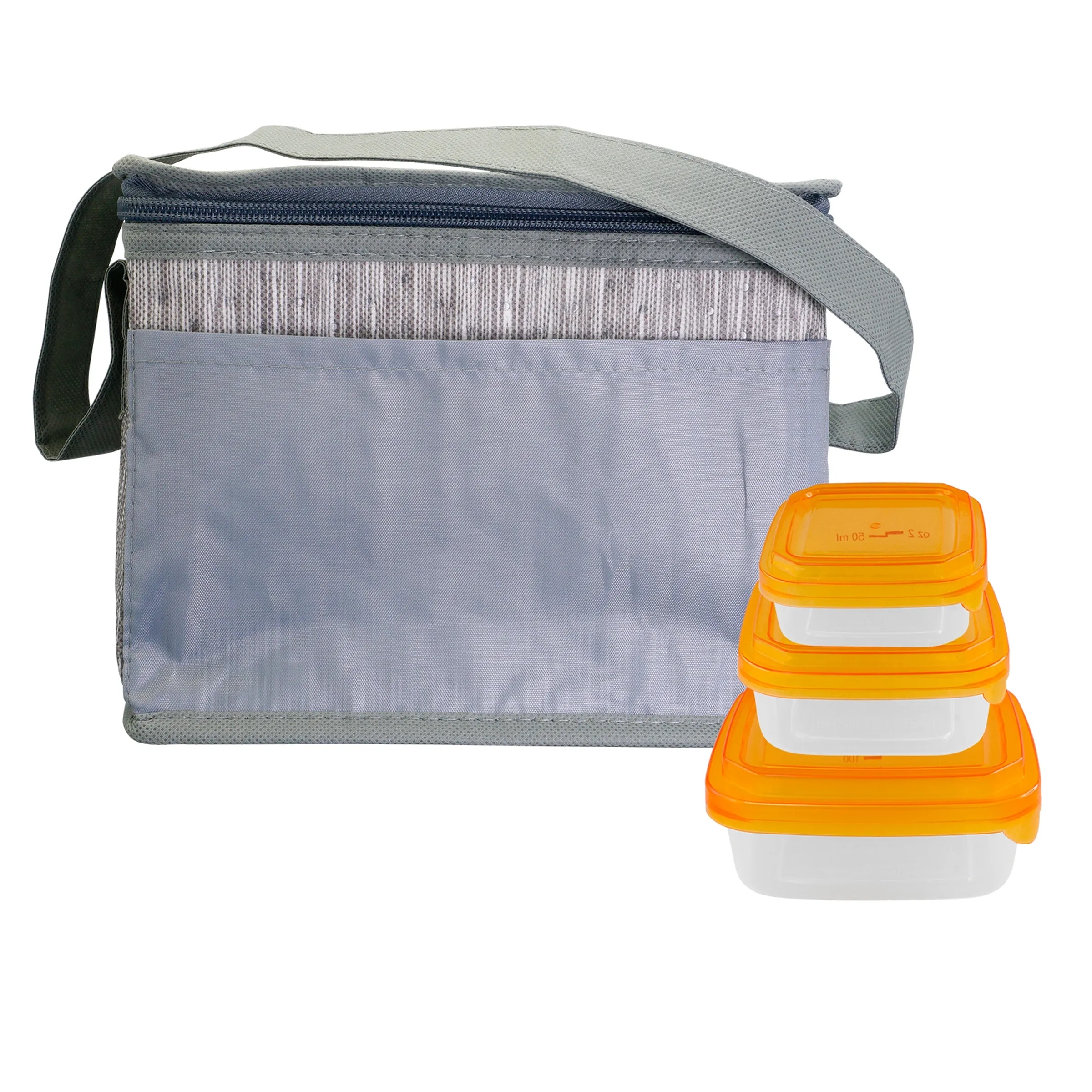 Gray Graph Portion Control Lunch Set 15