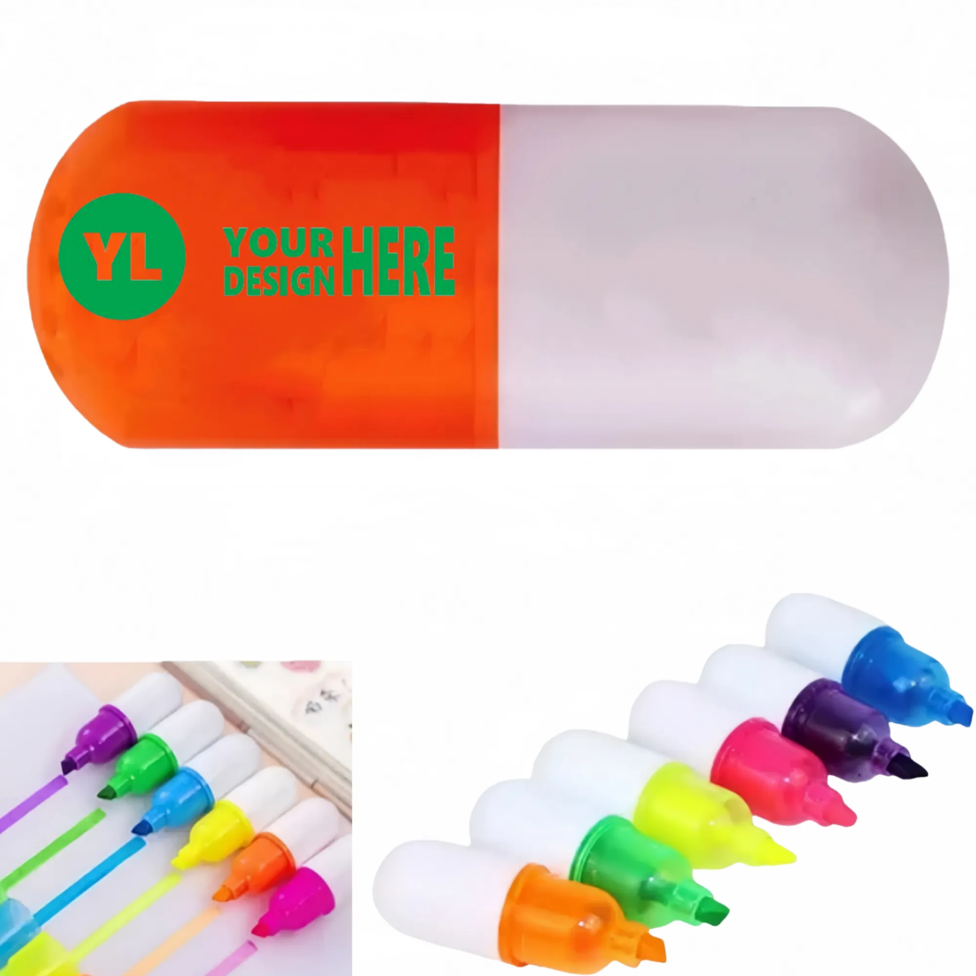 Mini Pill Shaped Highlighter Pens 3