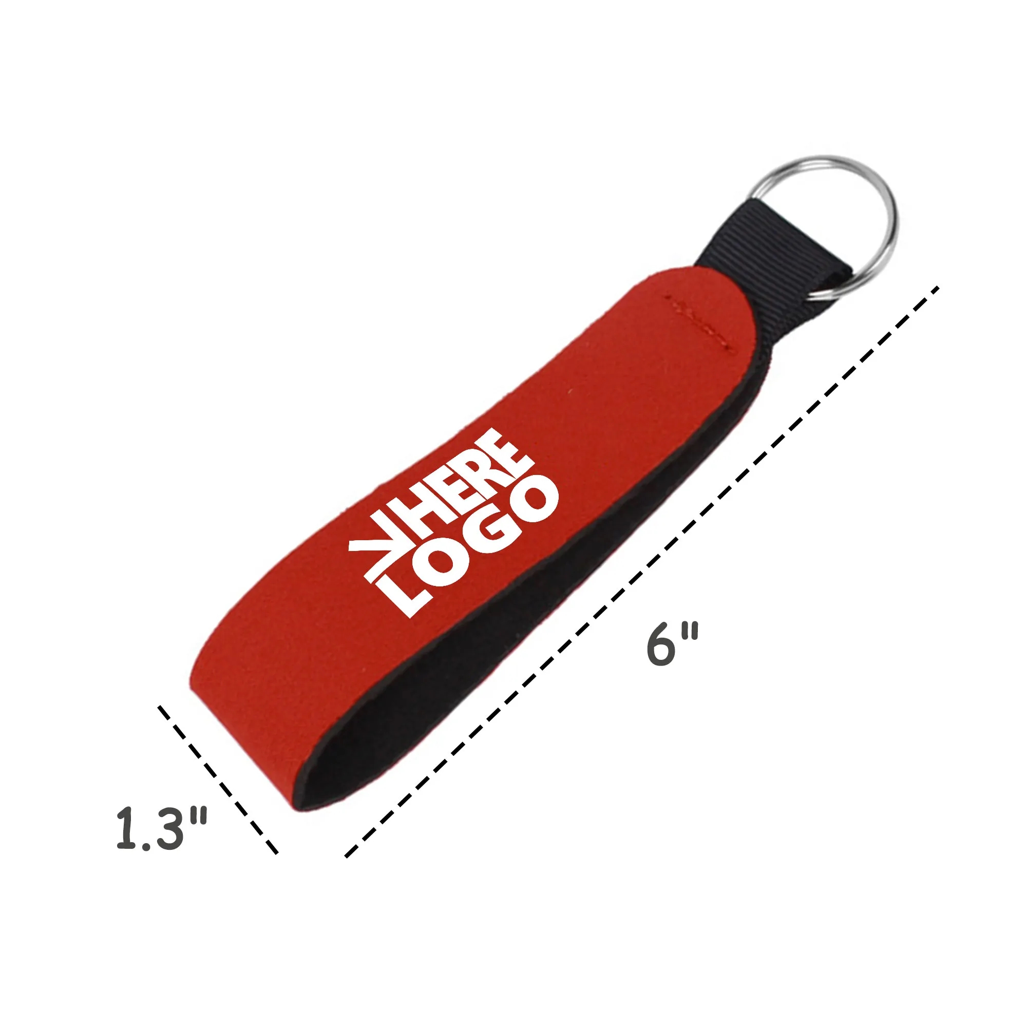 MOQ 20 Neoprene Strap Keychains Wristband 3