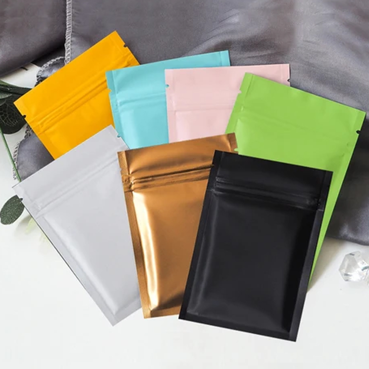 100 pc Flat Bottom Mylar Zip Lock Bags 6