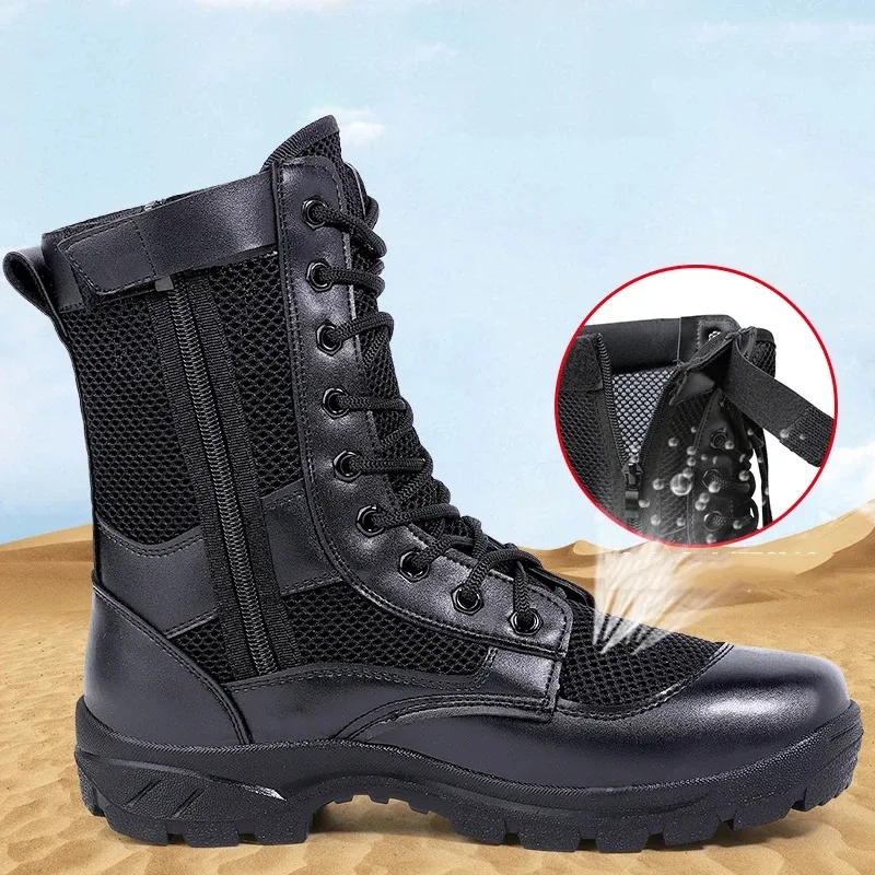 Custom Black Tactical Boots, custom athletic wear with logo imprint 6