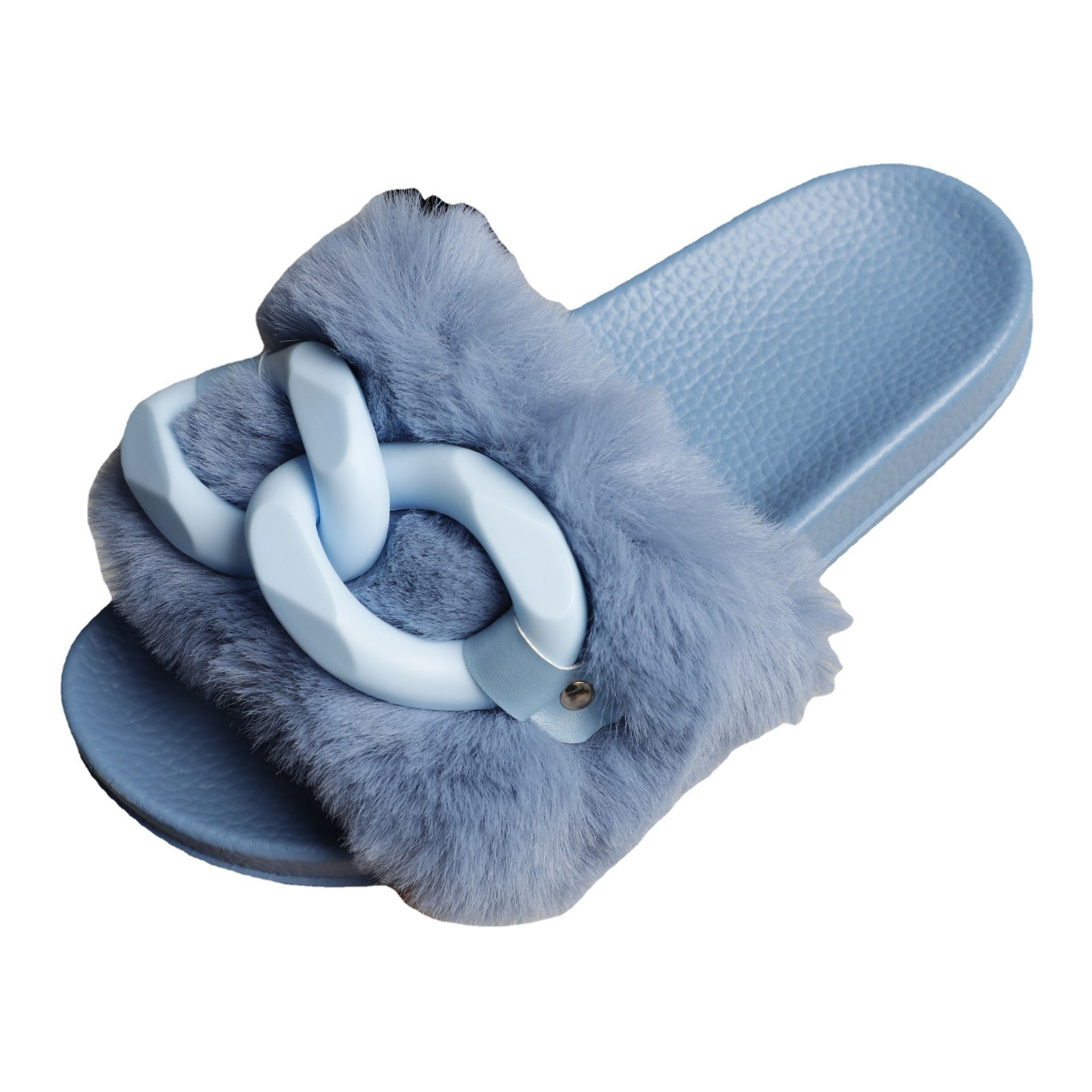Fuzzy Sandals Slippers Soft Slides Flat for Indoor/Outdoor 5