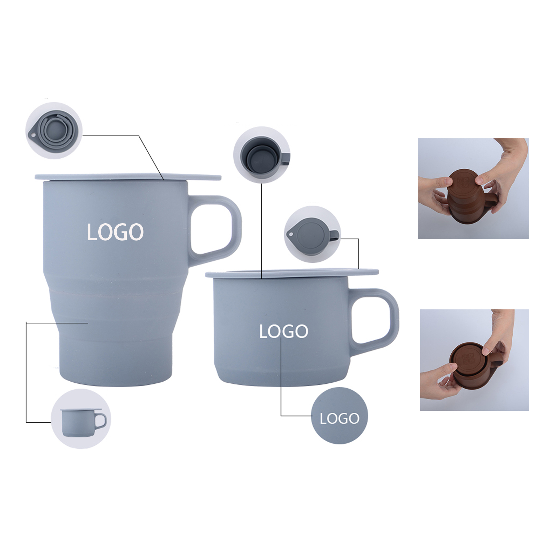 10 oz Collapsible Silicone Coffee Mug 3