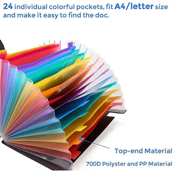 24 Pocket Expanding File Folder with Expandable Cover 7
