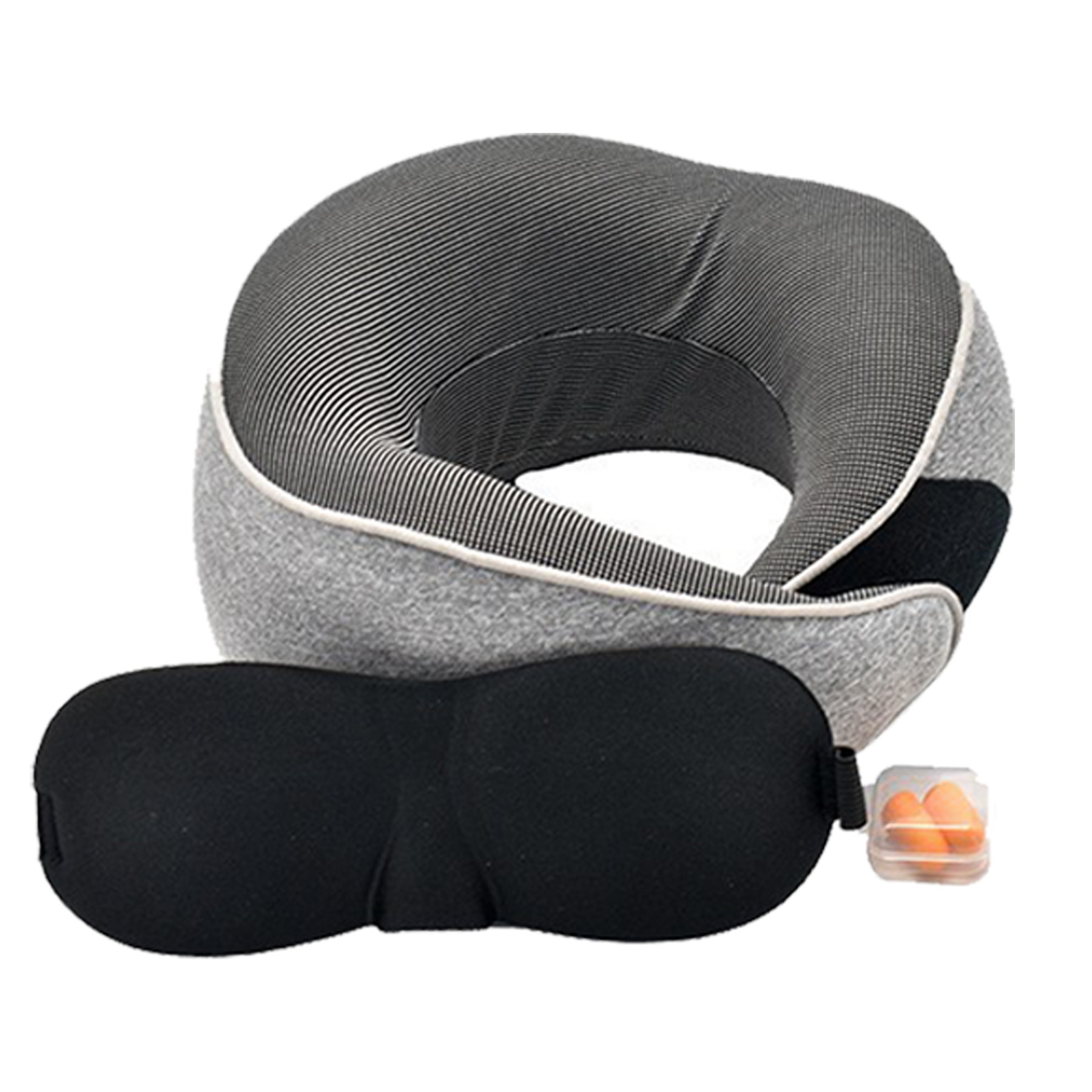 Adjustable U-Shaped Travel Neck Pillow w/Memory Foam 2