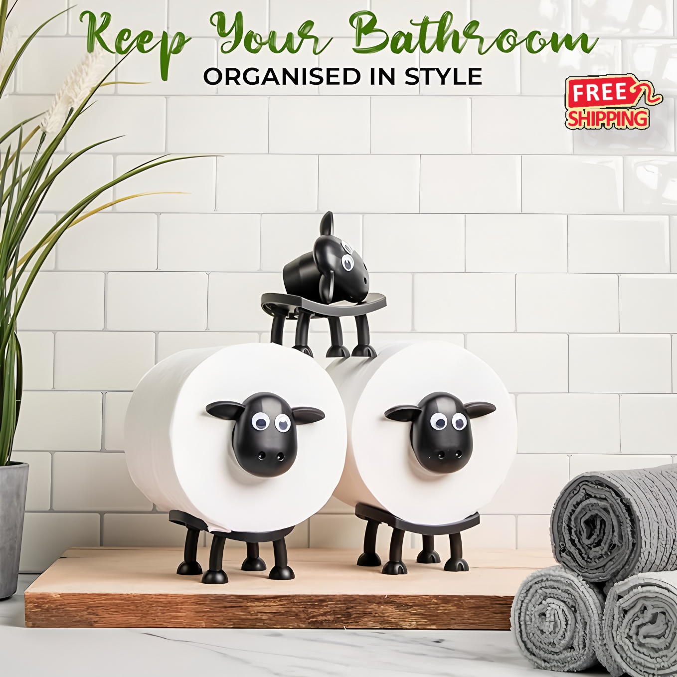 3D Printed Sheep Toilet Paper Holder 2