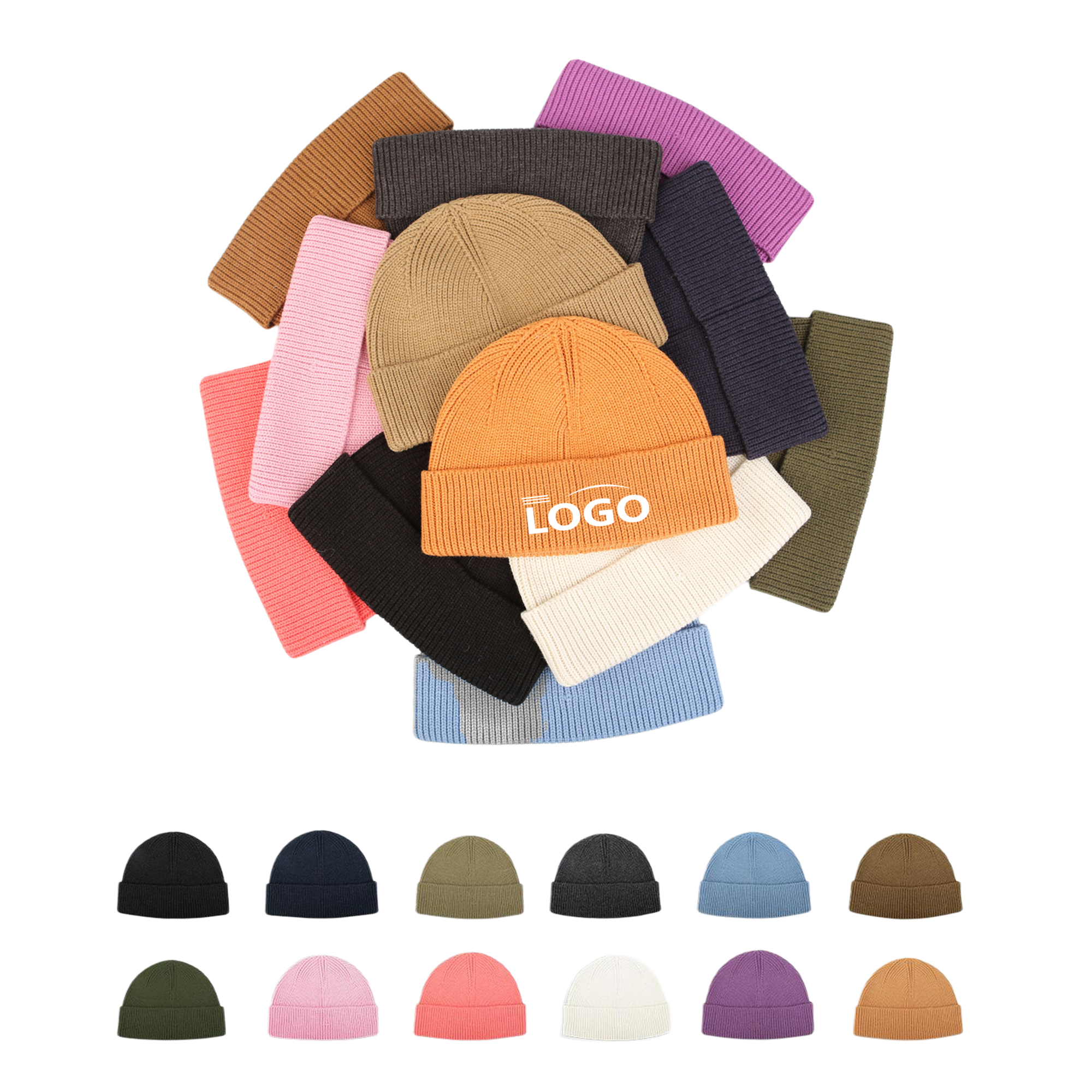MOQ 50PCS Winter Knitted Beanie Hat 3