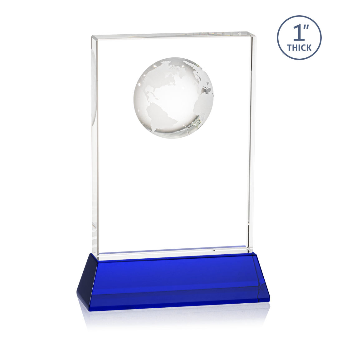 Ambassador Globe Award on Base - Blue 6